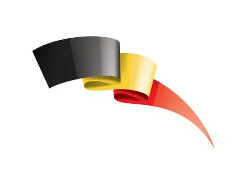 Belgium flag, vector illustration on a white background Stock Illustration