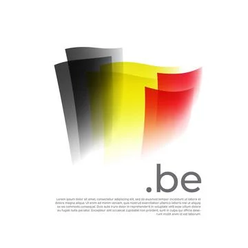 Belgium flag. Vector stylized design national poster on a white background Stock Illustration