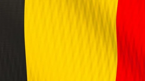 Belgium flag waving white background loop Vídeos de archivo 342917614