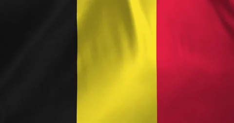 Belgium flag waving with the wind background loop video animation Video stock 327171684