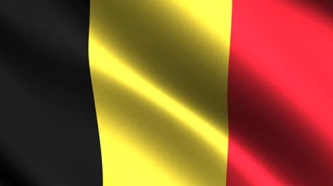 Belgium flag waving in the wind. Looping animation Stock-Footage 39764143