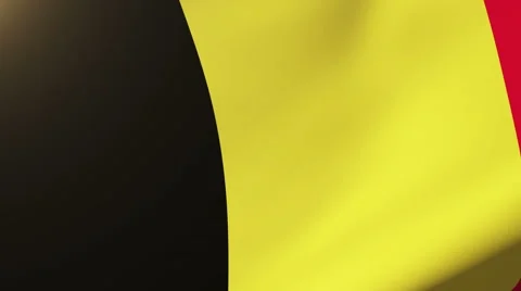 Belgium flag waving in the wind. Looping sun rises style.  Animation loop Stock Footage 47885797