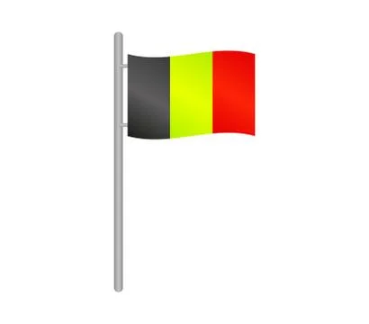 Belgium flag on a white background Stock Illustration