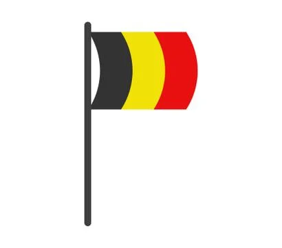 Belgium flag on a white background Stock Illustration