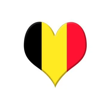 Belgium heart. Stock Illustration