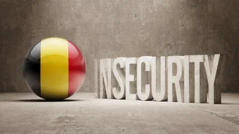 Belgium. Insecurity Concept. Stock Illustration