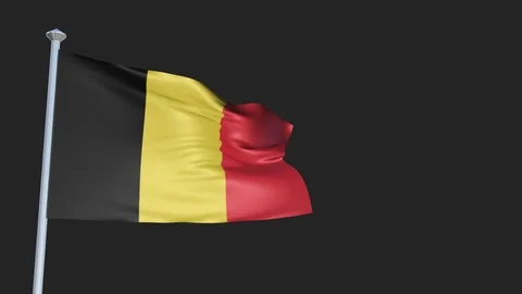 Belgium - Loopable 3D flag animation with Alpha Channel and Transparency for  Stock-Footage 91459886
