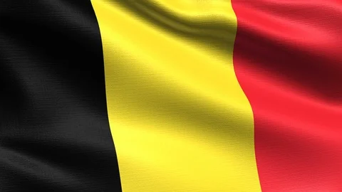 Belgium Looping Flag 4K Stock Footage 107733631