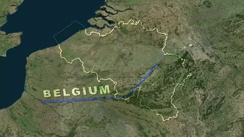 Belgium Map Animation Stock Footage 273237194