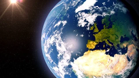 Belgium Map With Borders, View From Space, Earth Globe Stock Footage 87041043