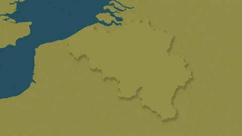 Belgium map - drive. Shadow. Pattern. Video stock 147497922