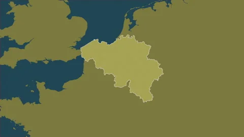Belgium map - extract. Border. Pattern. Stock Footage 273513396