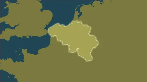 Belgium map - extract. Glow. Pattern. Stock Footage 147501400