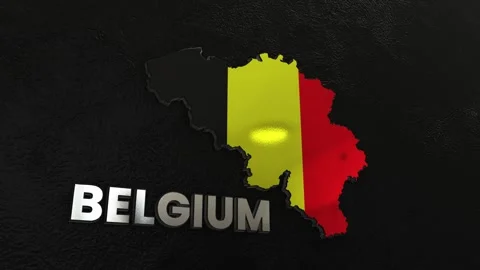 Belgium Map Stock Footage 281030859