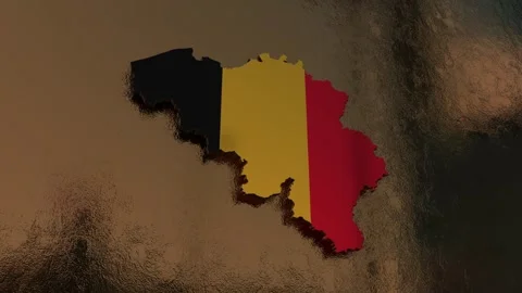 Belgium Map Stock Footage 281030897
