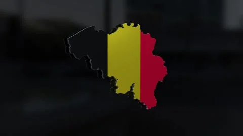 Belgium Map Stock Footage 281030984