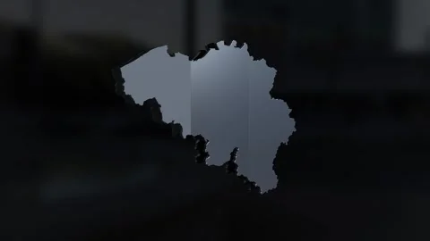 Belgium Map Stock Footage 281031033