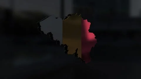 Belgium Map Stock Footage 281031126