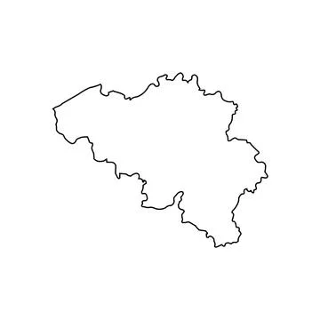 Belgium map icon Stock Illustration