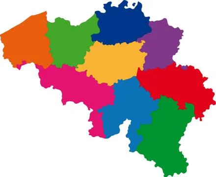 Belgium map Stock Illustration