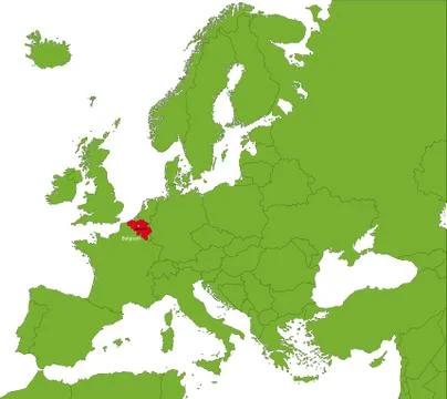 Belgium map Stock Illustration