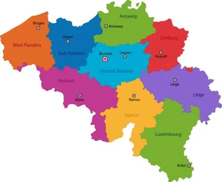 Belgium map Stock Illustration