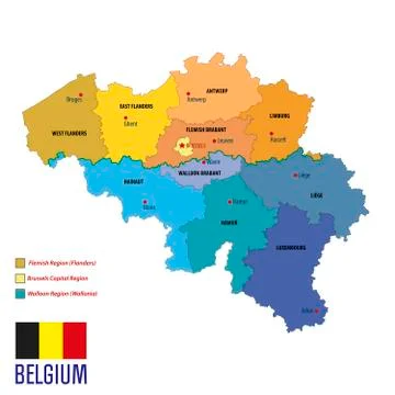 Belgium map Stock Illustration