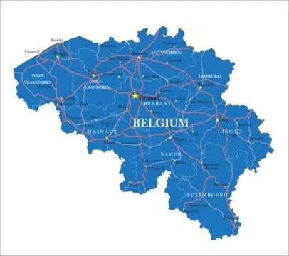 Belgium map Stock Illustration