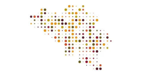 Belgium Map in Pixel Dot Style Stock Footage 311805563