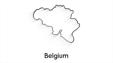 Belgium Map Showing Up Intro By Regions 4k animated Belgium map intro background Stockbeeldmateriaal 153807873