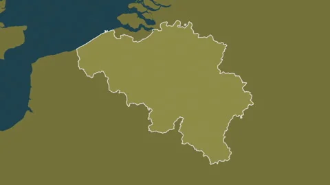 Belgium map - solid. Border. Pattern. Stock Footage 273513659