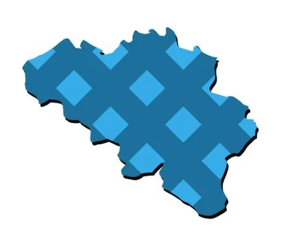 Belgium map on a white background Stock Illustration