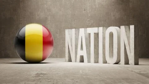 Belgium. Nation Concept. Stock Illustration
