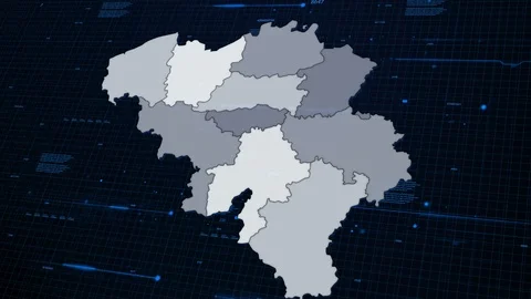 Belgium network map Stock Footage 87977691