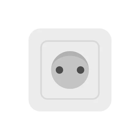 Belgium power socket icon flat isolated vector Stock Illustration