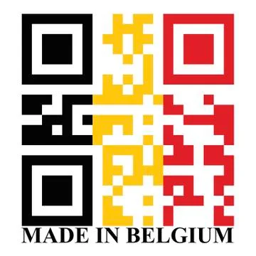 Belgium qr code flag, vector Illustrazione stock