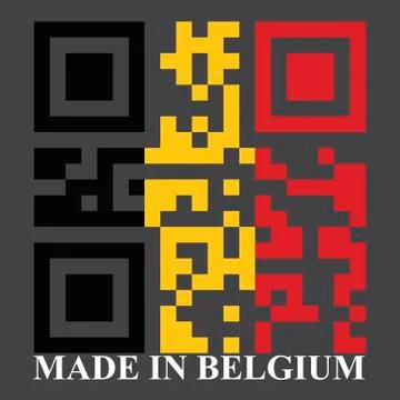 Belgium qr code flag, vector Stock Illustration