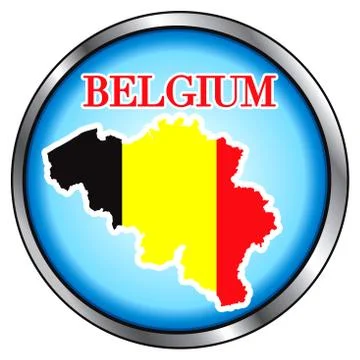 Belgium Round Button Stock Illustration