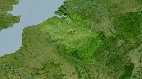 Belgium, satellite B - raw data Stock Illustration