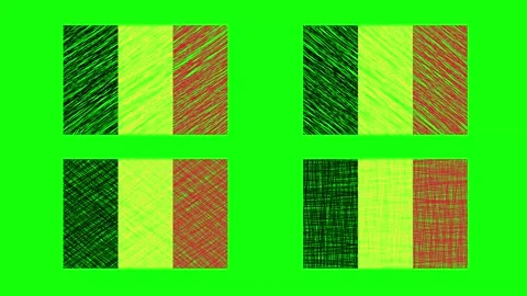 Belgium Scribble Animation on Green Screen Background. Looping seamless ani.. Stock Footage 226540770