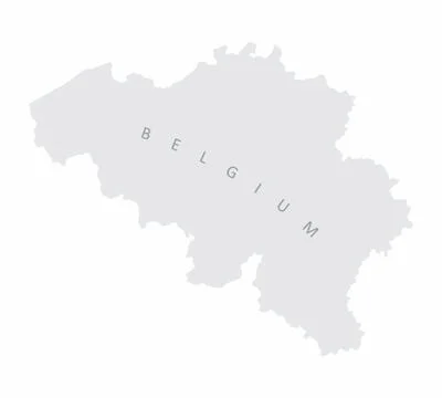 Belgium silhouette map Stock Illustration