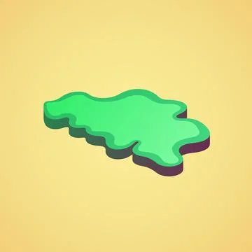 Belgium  stylized 3D map Stock Illustration
