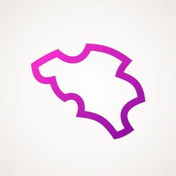 Belgium - Stylized outline map Stock Illustration