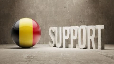 Belgium. Support Concept. Stock Illustration