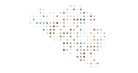 Belgium Tech Dot Grid Artwork Stock Footage 311806076