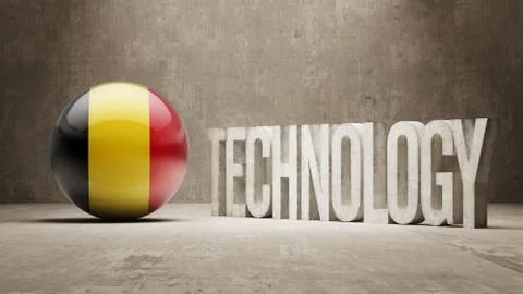 Belgium. Technology Concept. 스톡 일러스트