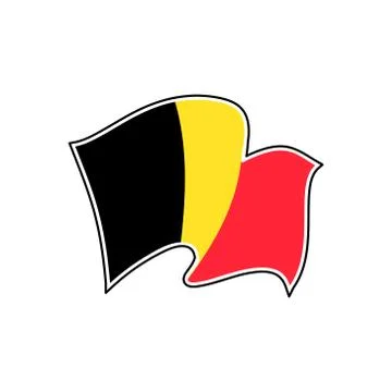Belgium vector flag. Brussels Illustrazione stock