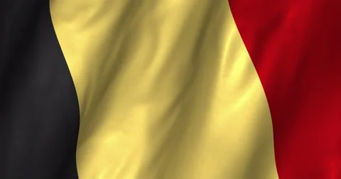 Belgium Waving Flag-4K Stock Footage 48129172