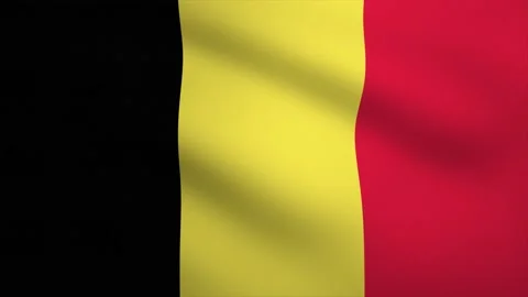Belgium Waving Flag Background Animation. Looping seamless 3D animation. Mo.. Stock Footage 229681990