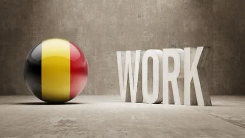 Belgium. Work Concept. Stock Illustration